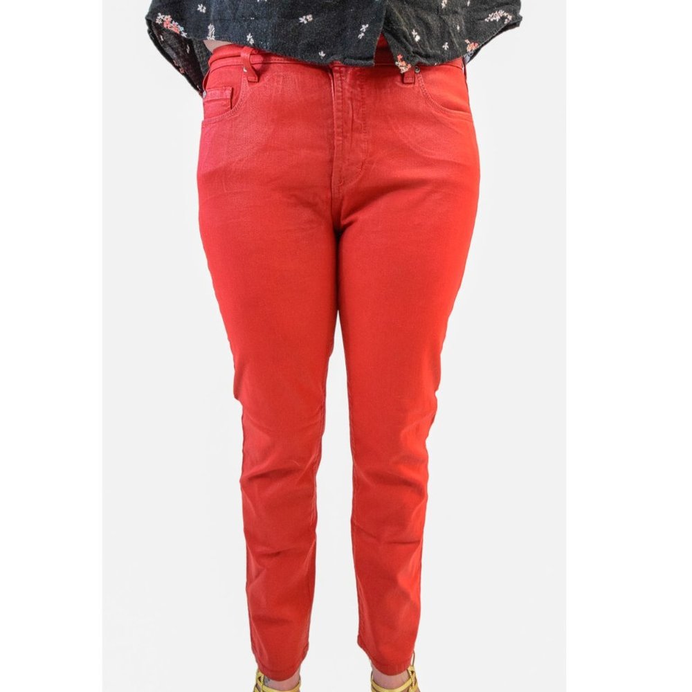 NWT RDRCO Rouge Red Orange STRAIGHT NYDJ Not Your Daughters Jeans Petite